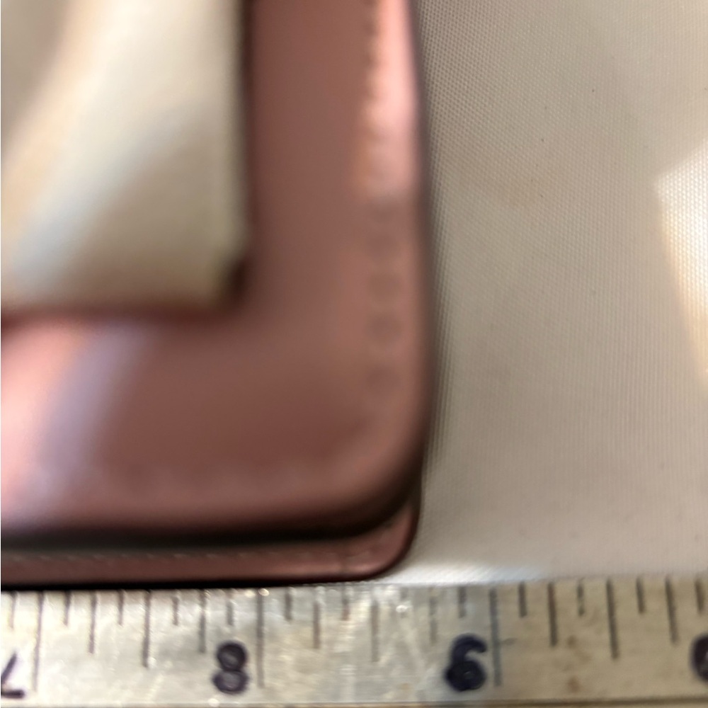 Coach Klare Crossbody Bag Signature Canvas Leather Pink Cream gold chain strap - Picture 6 of 16
